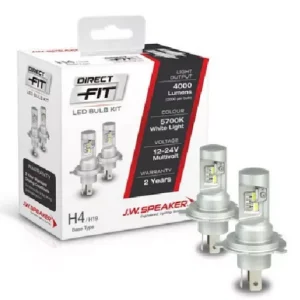 JW Speaker H4 LED Bulb DIRECT FIT Headlight Kit 12/24V Multivolt 5700K - 999004