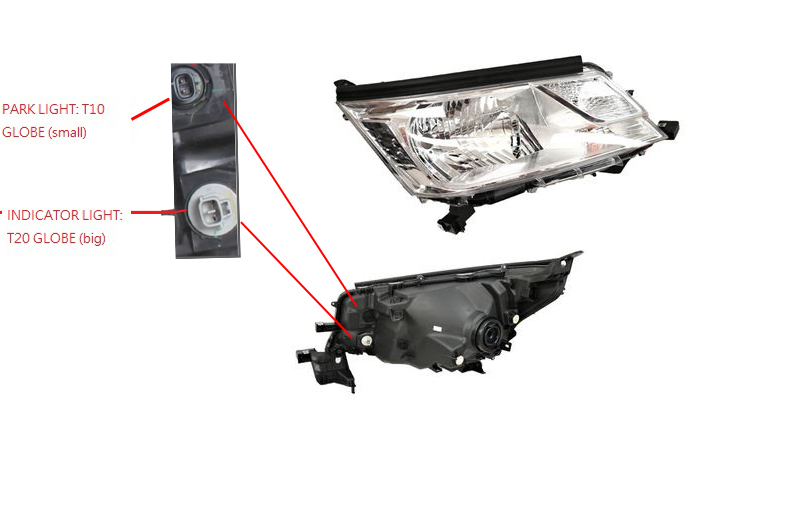 TOYOTA HIACE GDH300R/GDH320R/GDH/322R/GRH 300R/GRH320R HEADLIGHT RIGHT HAND SIDE