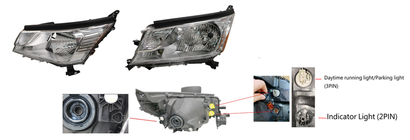 TOYOTA HIACE GDH300R/GDH320R/GDH/322R/GRH 300R/GRH320R HEADLIGHT LEFT HAND SIDE