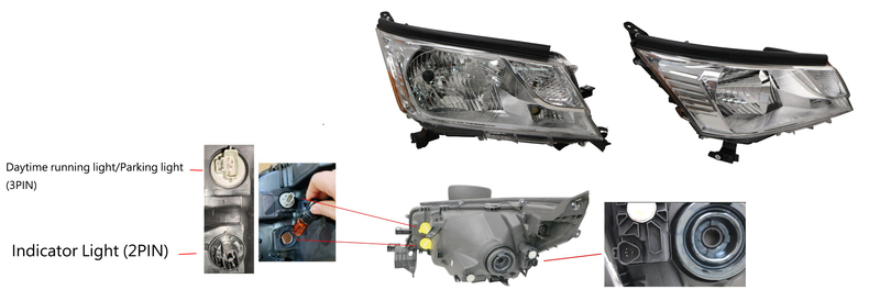 TOYOTA HIACE GDH300R/GDH320R/GDH/322R/GRH 300R/GRH320R HEADLIGHT RIGHT HAND SIDE