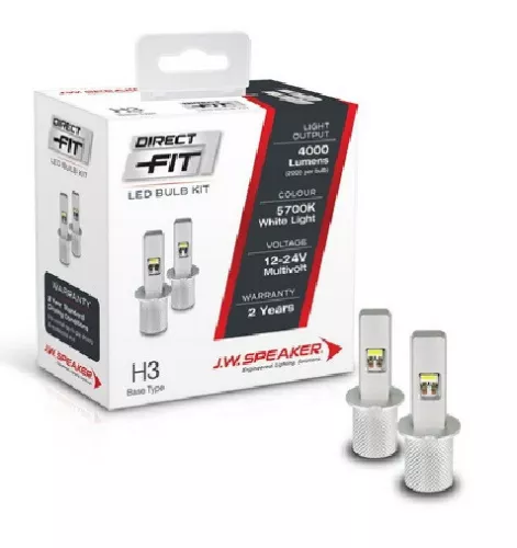 JW Speaker LED Bulb H3 Direct Fit Kit 12-24V Multivolt 5700K - 999003